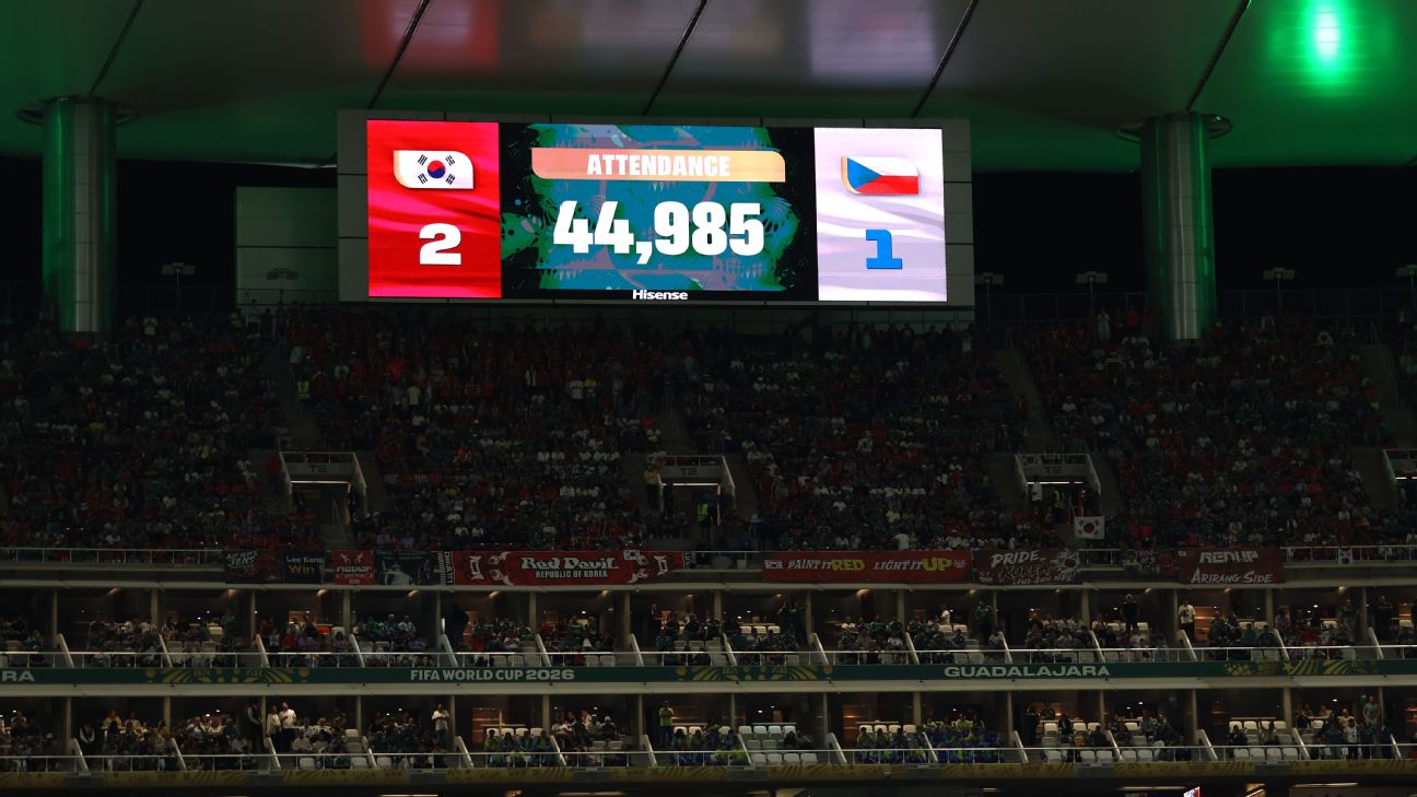 FIFA为韩捷世界杯出席人数数据辩护，千余空座引发质疑
